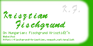 krisztian fischgrund business card